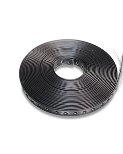 Perforated steel tie plastic coated black 19mm roll 10m